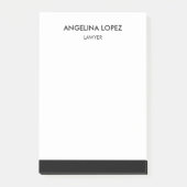 Modern zwart-wit gepersonaliseerd beroep post-it® notes (Voorkant)