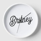 Modern zwart wit gepersonaliseerd monogram en naam (Voorkant)