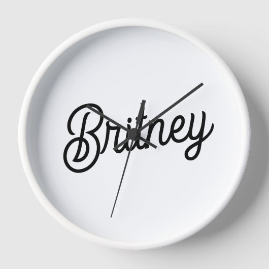 Modern zwart wit gepersonaliseerd monogram en naam (Voorkant)