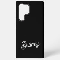 Modern zwart wit gepersonaliseerd monogram en naam