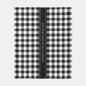Modern zwart-wit geruit fleece deken (Voorkant)
