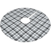 Modern zwart-wit geruit gingham grafisch patroon kerstboom rok (Gekanteld)