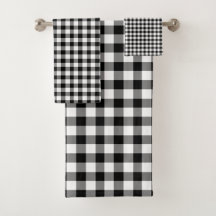 Modern zwart-wit geruit gingham patroon