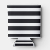 Modern zwart-wit gestreept blikjeskoeler (Achterkant)