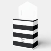 Modern Zwart Wit Gestreept Favoriet Doos Bedankdoosjes (Geopend)