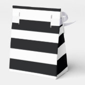 Modern Zwart Wit Gestreept Favoriet Doos Bedankdoosjes (Achterkant)