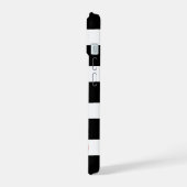 Modern Zwart & Wit Gestreept iPhone 15 Case (Linkerkant)