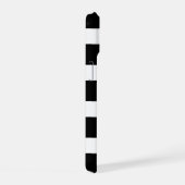 Modern Zwart & Wit Gestreept iPhone 15 Case (Rechterkant)