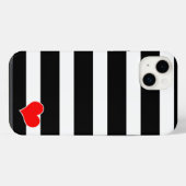 Modern Zwart & Wit Gestreept iPhone Hoesje (Achterkant horizontaal)