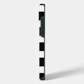 Modern Zwart & Wit Gestreept iPhone Hoesje (Linkerkant)