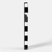 Modern Zwart & Wit Gestreept iPhone Hoesje (Rechterkant)