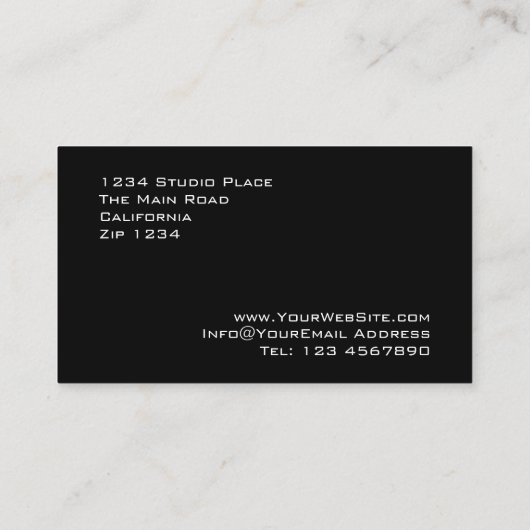 Modern zwart-wit gestreept met goud visitekaartje (Achterkant)