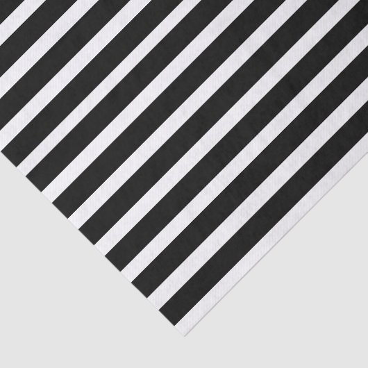 Modern zwart wit gestreept tissuepapier (Detail)