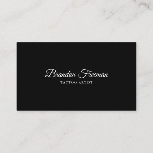 Modern zwart-wit getatoeëerde arm Tattoo Artist Visitekaartje (Achterkant)