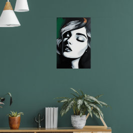 Modern zwart-wit glamourposter poster