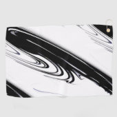 Modern zwart-wit golfhanddoek (Horizontaal)