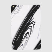 Modern zwart-wit golfhanddoek (Voorkant)