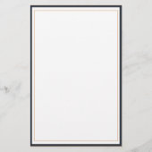 Modern zwart-wit goud met zakelijke Logo Briefpapier (Achterkant)