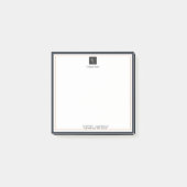 Modern zwart-wit goud met zakelijke Logo Post-it® Notes (Voorkant)