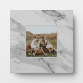 Modern zwart wit grijs marmer patroon fotoplaat (Voorkant)