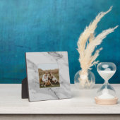 Modern zwart wit grijs marmer patroon fotoplaat (Insitu)