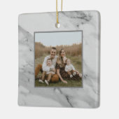 Modern zwart wit grijs marmer patroon keramisch ornament (Links)