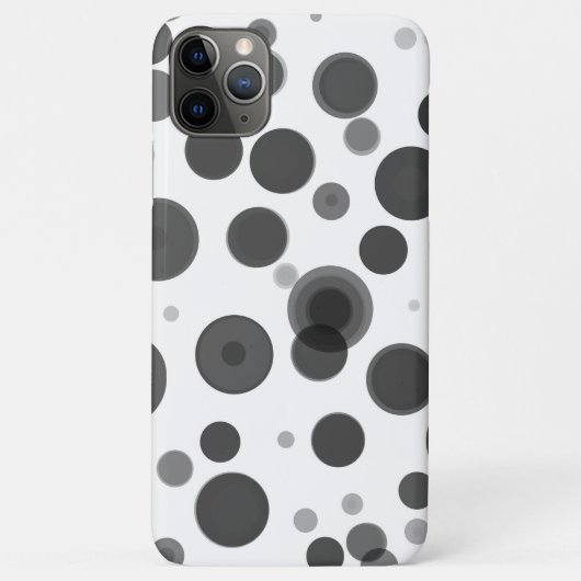Modern Zwart Wit Grijs Stippen Bellen Minimaal Case-Mate iPhone Case (Achterkant)