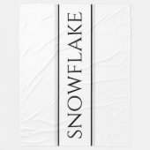 Modern Zwart Wit Grijs Stripes SNEEUWVLOK Tekst Fleece Deken (Voorkant)