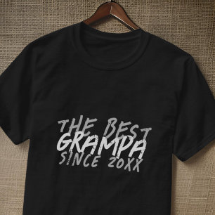 Modern zwart-wit Grunge De beste Grampa T-shirt