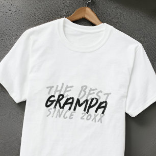 Modern zwart-wit Grunge De beste Grampa T-shirt