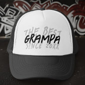 Modern zwart-wit Grunge De beste Grampa Trucker Pet