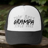 Modern zwart-wit Grunge De beste Grampa Trucker Pet