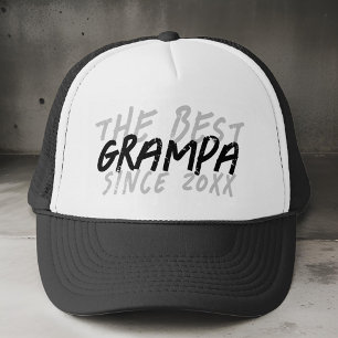 Modern zwart-wit Grunge De beste Grampa Trucker Pet