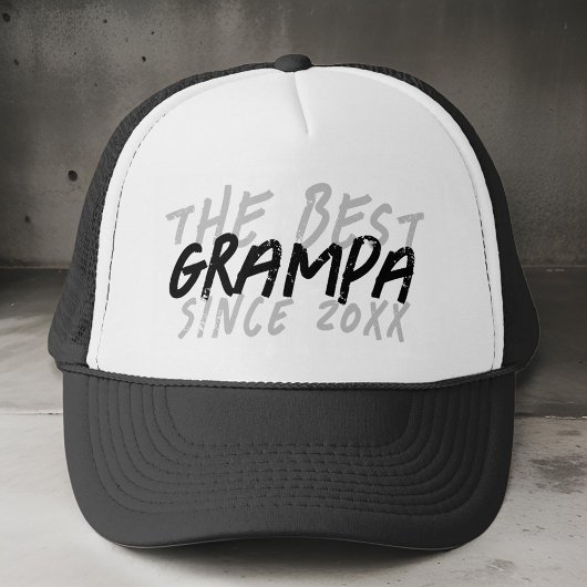Modern zwart-wit Grunge De beste Grampa Trucker Pet