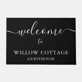 Modern zwart-wit guesthouse welkom deurmat