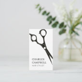 modern zwart-wit haar Visitekaartje Kortingskaartje (Staand voorkant)