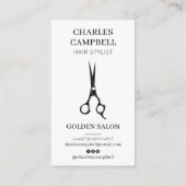 modern zwart-wit haar Visitekaartje Kortingskaartje (Achterkant)