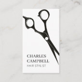 modern zwart-wit haar Visitekaartje Kortingskaartje (Voorkant)