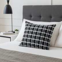 Modern zwart-wit half hartjes patroon