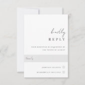 Modern zwart-wit handgeschreven handschrift bruilo RSVP kaartje (Voorkant)