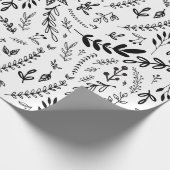 Modern zwart-wit handschrift cadeaupapier (Hoek)