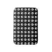 Modern zwart-wit handschrift printpatroon badmat (Voorkant Verticaal)