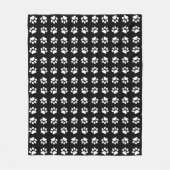 Modern zwart-wit handschrift printpatroon fleece deken (Voorkant)