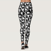 Modern zwart-wit Harlequin Design 2 Leggings (Achterkant)