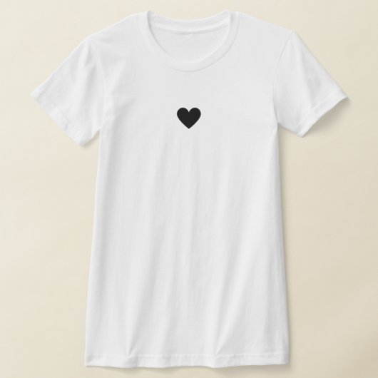 Modern Zwart Wit Hart Stijlvolle Chic Love Custom T-shirt (Laagn)