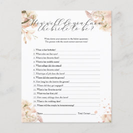 Modern zwart wit Hoe goed ken je de bruid Flyer