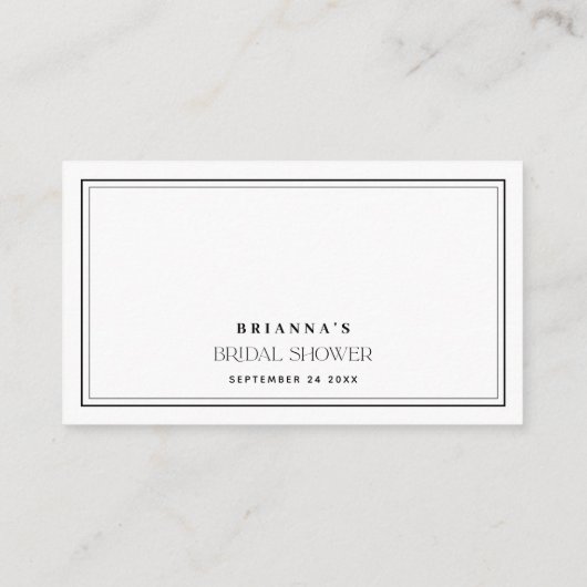 Modern zwart wit hoeveel kussen Vrijgezellenfeest Informatiekaartje (Achterkant)