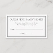 Modern zwart wit hoeveel kussen Vrijgezellenfeest Informatiekaartje (Voorkant)