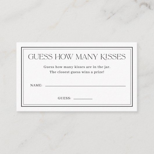 Modern zwart wit hoeveel kussen Vrijgezellenfeest Informatiekaartje (Voorkant)