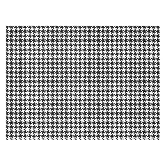 Modern zwart wit Houndstooth patroon Tafelkleed (Voorkant (Horizontaal))